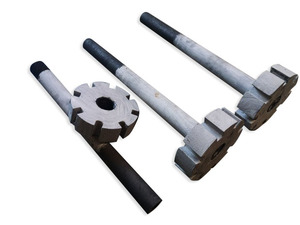 Độ tinh khiết cao tùy chỉnh Carbon Graphite rotor và trục núm vú chống oxy hóa điều trị cho nhôm - Product Image 2