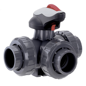 วาล์วบอลพลาสติก PVC แบบ Union แท้ ขนาด DN20 3/4 นิ้ว 3 ทาง แบบก้านโยก ยี่ห้อ COVNA สำหรับคำสั่งซื้อเร่งด่วน - Product Image 1