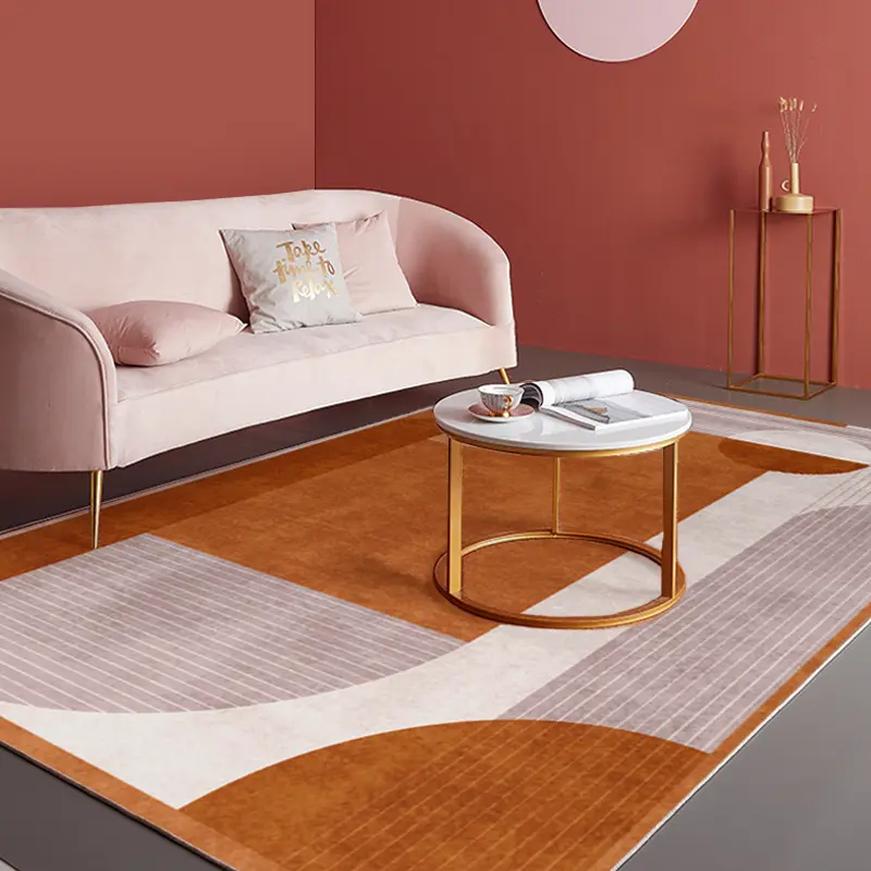 minimalist light luxury living room carpet geometric abstract modern home bedroom carpet area rug