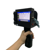 Impresora de Inyección de Tinta Manual TIJ, Máquina de Codificación de Fecha de Producción y Códigos de Barras para Bolsas de Cartón y Embalajes Flexibles con Fuente Grande de 5 cm