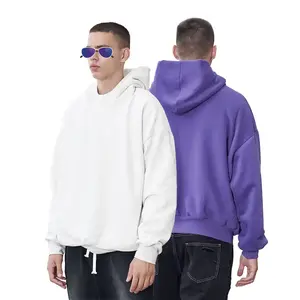 TC özel erkek hoodies pamuk damla omuz boş kapüşonlu Sweatshirt erkekler için büyük beden kazak streetwear ağır hoodie