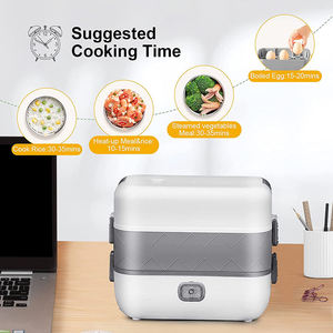 Fiambrera eléctrica portátil de calentamiento rápido, autocalentamiento eléctrico a prueba de fugas, contenedor calentador de alimentos Bento, fiambrera eléctrica - Product Image 5