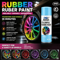 Peinture en aérosol caoutchouc 400ml, peinture liquide acrylique en spray, peinture caoutchouc pour changement de couleur de pneus, peinture automobile caoutchouc