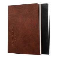 Carnets de notes en cuir noir pour Journal, agenda, carnet de notes A4, A5, A6, à impression personnalisée, fournitures scolaires, vente en gros