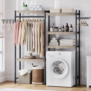 Bathroom washing machine storage <b>rack</b>, floor-standing toilet/washroom storage <b>rack</b>, balcony/bathroom toilet <b>shelf</b>/sink <b>rack</b> - Product Image 2