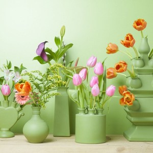 Vase décoratif en forme de tulipe mate, style pyramide, à trois niveaux, Vase de pagode, en <span class=keywords><strong>porcelaine</strong></span> - Product Image 4