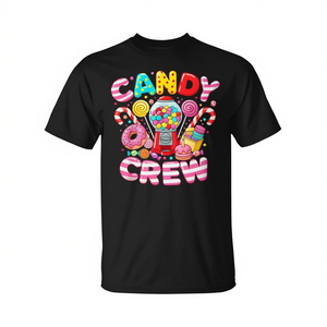 Camiseta de fiesta Candy Crew Matching Group con diseño de dulces coloridos - Product Image 2
