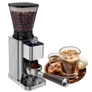 เครื่องบดกาแฟแบบกรวยอัจฉริยะ 110V 220V 52/58 มม. สำหรับใช้ในบ้านและเชิงพาณิชย์ เครื่องชงกาแฟเอสเพรสโซแบบไฟฟ้า พร้อมใบมีดบดแบบกรวย - Product Image 1