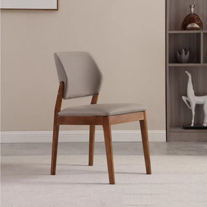 <span class=keywords><strong>Chaise</strong></span> de salle à manger en bois massif de <span class=keywords><strong>style</strong></span> <span class=keywords><strong>nordique</strong></span> moderne, simple et élégante, avec revêtement en cuir PU amovible, pour la maison et l'hôtel - Product Image 1