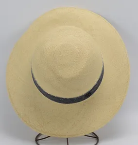 Китайский поставщик, соломенная шляпа ручной работы с широкими полями, летние пляжные большие гибкие соломенные шляпы