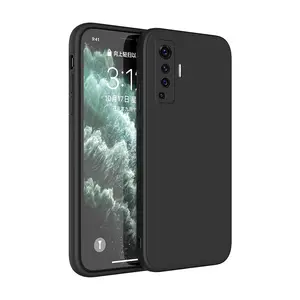 X90 düz kenar telefon kılıfı sıvı Liquid silikon Pro yapıştırıcı IQOO 10 koruma Y93 Set V15 PRO