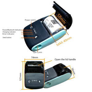 Mini thiết bị đầu cuối di động nhãn xách tay imprimante thermique nhiệt imprimate tay máy cầm tay không dây vận chuyển giá rẻ máy in - Product Image 5
