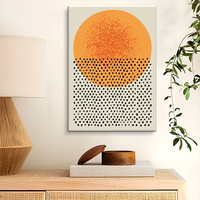 Vente en gros de lignes abstraites sur toile imprimée peinture géométrie art mural salon pour décoration murale