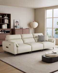 Mufang Luxe Moderne Op Maat Gemaakte Elektrische Relaxfauteuil L-vormige Hoofdsteunbank USB Aanpasbare Functies Elegante Woonkamermeubelenset - Product Image 2