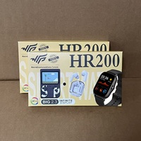 Nuevo Reloj Inteligente HR200 ULTRA3 + Consola de Juegos + Auriculares + Juego de 4 Correas, Reloj Deportivo con Monitor de Ritmo Cardíaco