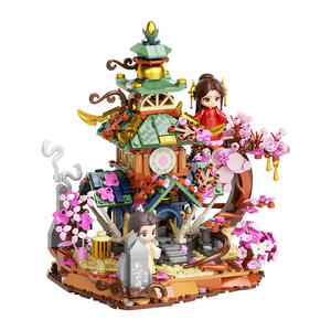 Jouets éducatifs pour enfants Light Fox Demon Little Hongniang Yuguang Pavilion, blocs de construction à assembler soi-même - Product Image 1