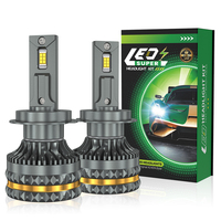 Phares LED HYNBYZJ haute puissance 220W H4, 36000LM, phares LED auto 6000k, système d'éclairage LED couleur, phares LED H1 H7 pour voiture