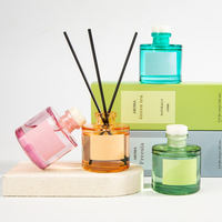 Diffuseur de parfum d'ambiance à bâtonnets 50 ml, naturel, écologique, longue durée, pour la décoration d'étagères de salle de bain