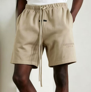 Shorts décontractés 2026 Nouveaux shorts de sport en coton pour l'été pour hommes et femmes, vente chaude, imprimé floqué, velours épais, cordon de serrage, couleur unie - Product Image 2