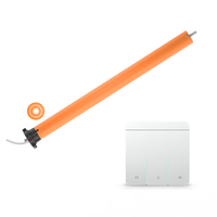 Moteur de volet roulant automatique intelligent motorisé électrique pour usage intérieur/extérieur/bureau, commande par interrupteur en aluminium intégré