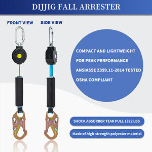 Alta resistência novo tipo de corda retrátil com arnês de segurança dispositivo à prova de queda - Product Image 4