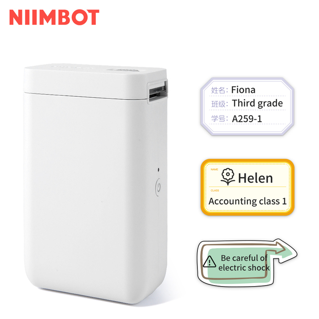 Niimbot Name Sticker Label Maker Thermal Barcode Label Printer Fast Printing Machine D101 1 Inch 25mm Thermal Roll Paper Mini