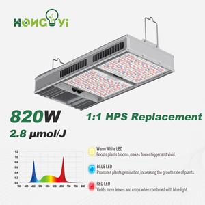 Lámpara de Cultivo LED de Espectro Completo 1930e 820W, Alto PPFD 400-700umol/m2, Regulable, Impermeable, para Plantas de Interior, <span class=keywords><strong>HPS</strong></span> - Product Image 1