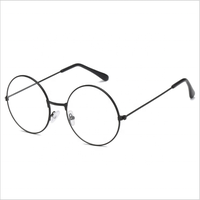 Lunettes rétro pour fille et garçon, monture optique ronde en métal, verres transparents, vente en gros,