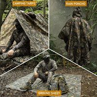 Imperméable à capuche de chasse, abri multifonctionnel de camouflage, tente de jungle, safari, trekking, tapis, cape, entraînement en milieu sauvage, vente en gros