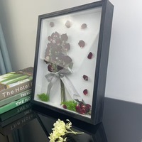 Marco de Caja de Sombra para Regalo Festivo, Exhibidor de Bloques de Construcción 3D, Marco DIY para Diseño de Flores Secas