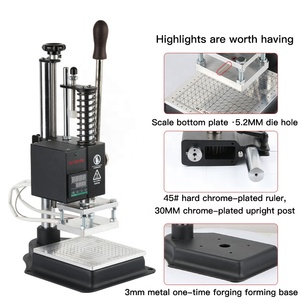 Máy dập da thủ công nhỏ màu đen, máy in nóng, dập và dập nổi ba kích cỡ để lựa chọn - Product Image 5