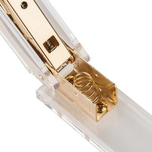 गर्म बिक्री सजावटी कार्यालय स्टेशनरी स्पष्ट ऐक्रेलिक गोल्ड पेपर स्टेपलर सेट - Product Image 6