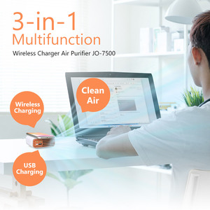 Nouveau produit, chargeur de téléphone intelligent sans fil compact <span class=keywords><strong>3</strong></span> <span class=keywords><strong>en</strong></span> <span class=keywords><strong>1</strong></span>, petit <span class=keywords><strong>purificateur</strong></span> <span class=keywords><strong>d</strong></span>'<span class=keywords><strong>air</strong></span> de bureau pour la maison, le bureau et la chambre - Product Image 2
