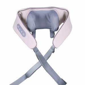 Ağrı kesici derin doku boyun ve omuz masajı yoğurma için yatıştırıcı ısı ile kablosuz boyun ve sırt masajı - Product Image 6