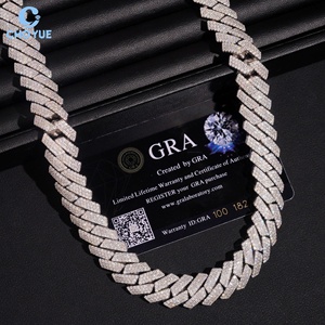 Collar de Cadena Cubana de Moissanita Certificada GRA de 15 mm para Hombre, Chapado en Rodio, Plata 925, Joyería Hiphop Iced Out, ¡Gran Oferta! - Product Image 6