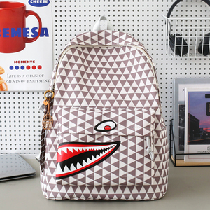 Mochila con Patrón Geométrico para Parejas, con Cierre, Casual, para Adolescentes, para Viajes Escolares, Mochila de Moda para el Día a Día - Product Image 3