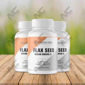 La salud del corazón apoya el extracto de semilla de lino vegano Omega-3 cápsulas al mejor precio - Product Image 3