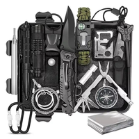 Kit de survie à outils multiples pour l'extérieur 17 en 1 Accessoires de camping Équipement de survie