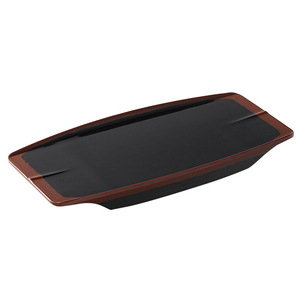Platos rectangulares negros de melamina Xiangyuan para restaurante, para servir carne de res en olla caliente, barbacoa, carne asada y guarniciones. - Product Image 3