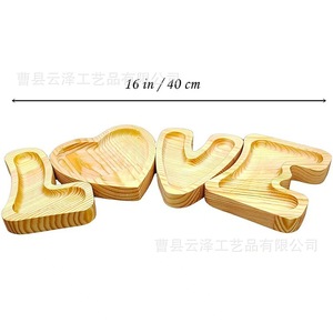 Bamboo fruit plates, letter-themed creative bamboo platters, bamboo <b>trays</b>, bamboo <b>dinner</b> plates, solid bamboo plates, nuts and - Product Image 5
