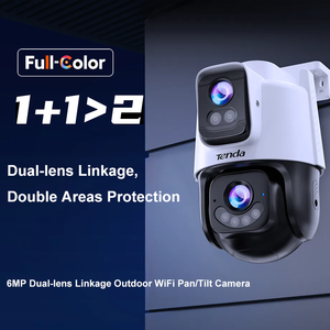 كاميرا Tenda CH9 الأمنية اللاسلكية بدقة 6 ميجابكسل ملونة بالكامل، مقاومة للطقس مع عدسة مزدوجة ورؤية ليلية، تدعم الذكاء الاصطناعي وواي فاي 6 وبطاقة ذاكرة وNVR - Product Image 4