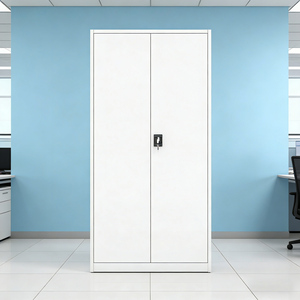 Armoire de classement en acier avec 2 portes et 4 étagères réglables, grande capacité de rangement - Product Image 6