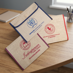 Sobre de Yute Ecológico de Moda 10x14 Unisex, Diseño Personalizado, Bolsa de Regalo de Fibra Natural para Documentos, Embalaje y Eventos - Product Image 1