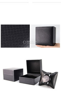 Boîte à montres en cuir de luxe haut de gamme pour homme et femme, boîtes d'emballage pour montres avec logo personnalisé, matériau en cuir PU, présentoir pour montres - Product Image 4