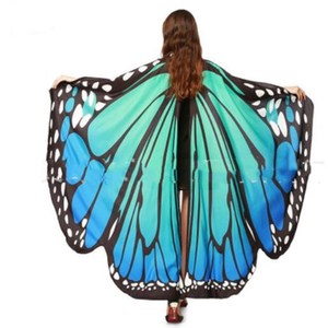Rainbow Women Butterfly Wings Shawl Fairy <strong>Ladies</strong> Dance Costume Accessories Adult Christmas Halloween Cosplay Butterfly <strong>Cape</strong> - Product Image 4