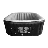 Spa Redondo Inflable Para 1-2 Personas Para Uso Exterior Con Baño De Burbujas Y Piscina Climatizada
