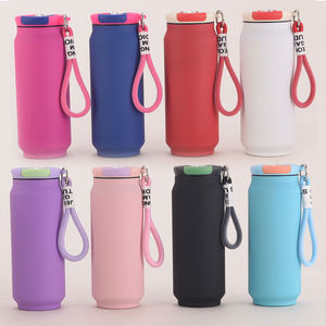 Nouvelle couleur personnalisée, <span class=keywords><strong>bouteille</strong></span> d'eau isolée en acier inoxydable à double paroi, 500 ml, en forme de canette de cola, avec couvercle, maintien thermique 24h, poignée portable - Product Image 1