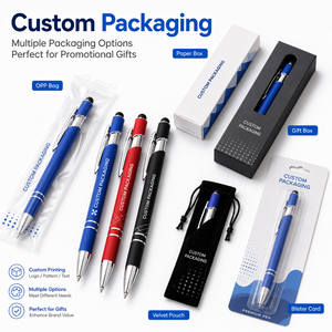 Penna <span class=keywords><strong>a</strong></span> <span class=keywords><strong>Sfera</strong></span> Bestseller con Punta Stylus in Gomma Morbida per Touch Screen 2 in 1 <span class=keywords><strong>Penne</strong></span> <span class=keywords><strong>a</strong></span> <span class=keywords><strong>Sfera</strong></span> <span class=keywords><strong>di</strong></span> <span class=keywords><strong>Lusso</strong></span> in Metallo per Ufficio con Logo Personalizzato - Product Image 5
