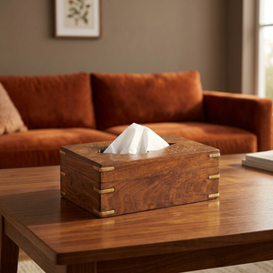 Caja de pañuelos de madera ecológica estilo americano, superventas, cubierta de mesa de diseño, soporte de servilletas hecho a mano, forma personalizada, hueso - Product Image 1