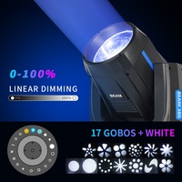 Projecteur mobile Sharpy Beam 380W 18R DMX512 avec effets Gobos blancs, fonction Focus & Zoom, pour DJ, parcs à thème et scènes